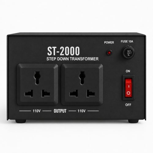 Astram 2000W Step Down Transformer 220V to 110V with Dual Universal Sockets