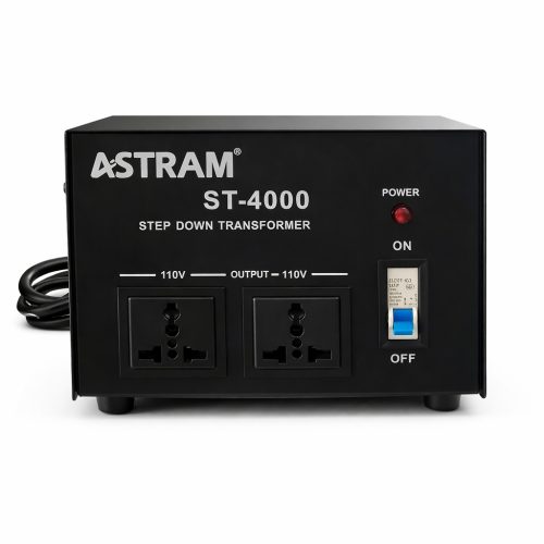 Astram 4000W Step Down Transformer 220V to 110V with Dual Universal Sockets